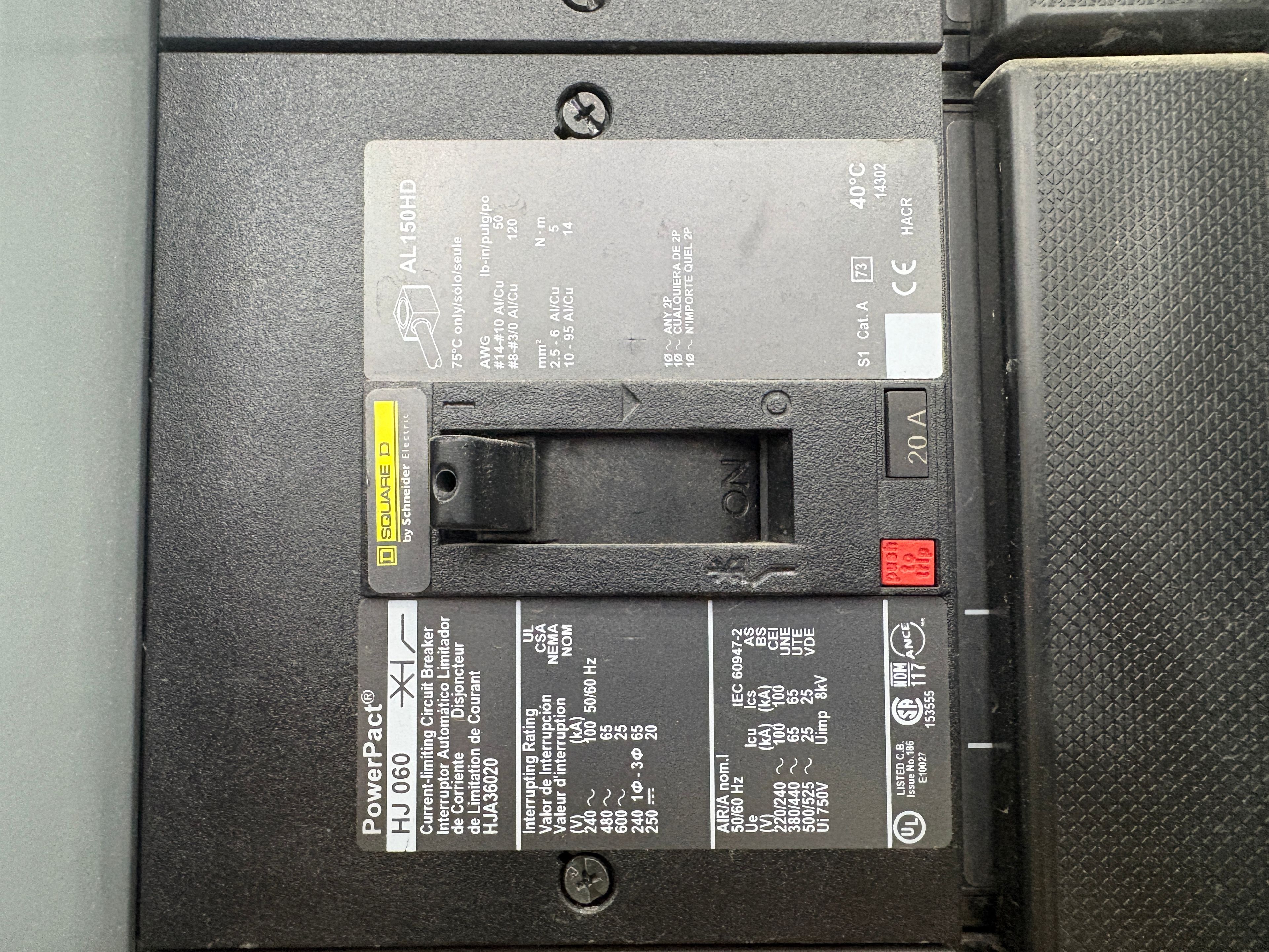 SQUARE-D Switchboard 1200 A - Max Supply Rating - Document 7