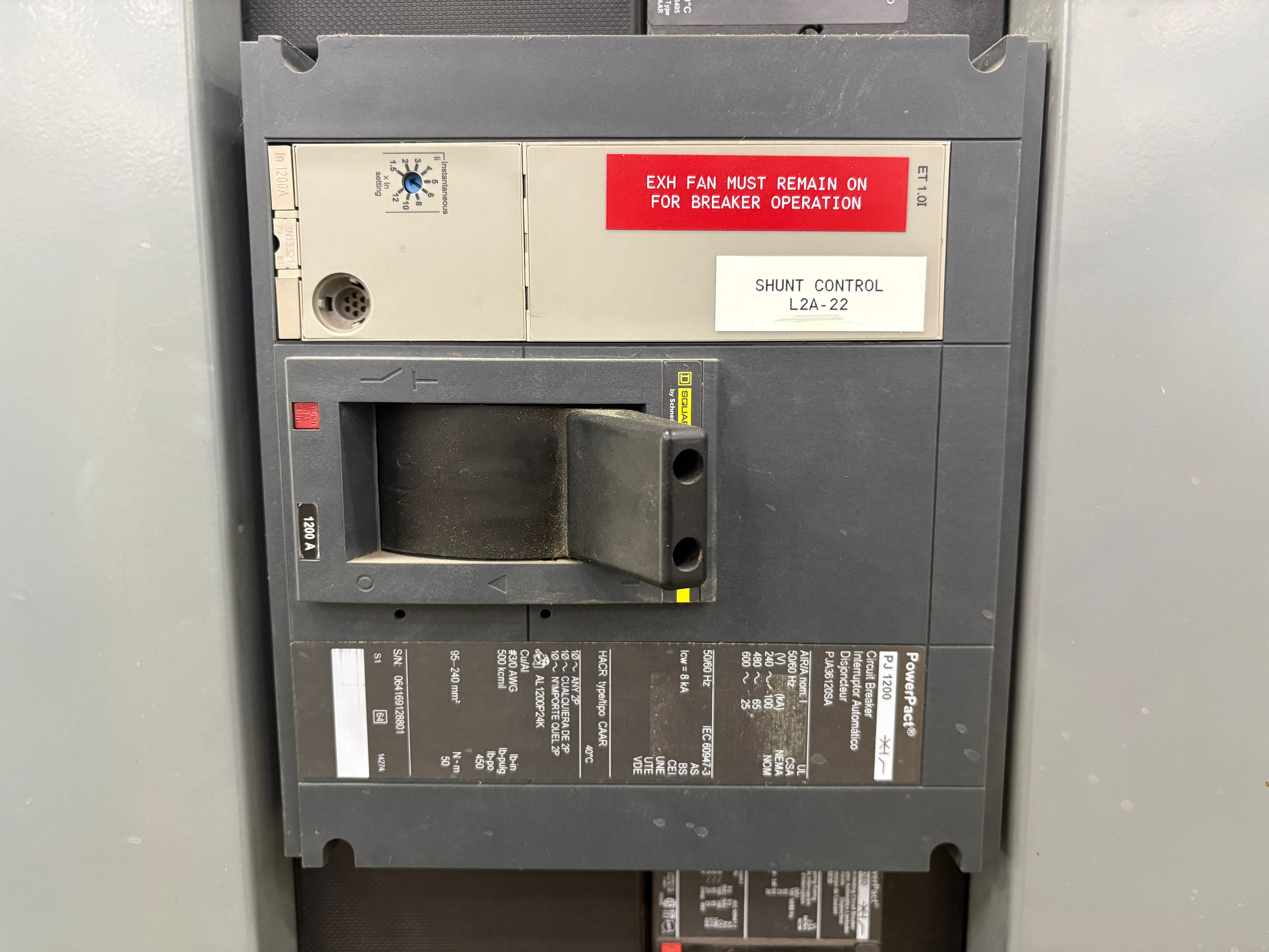 SQUARE-D Switchboard 1200 A - Max Supply Rating - Document 4