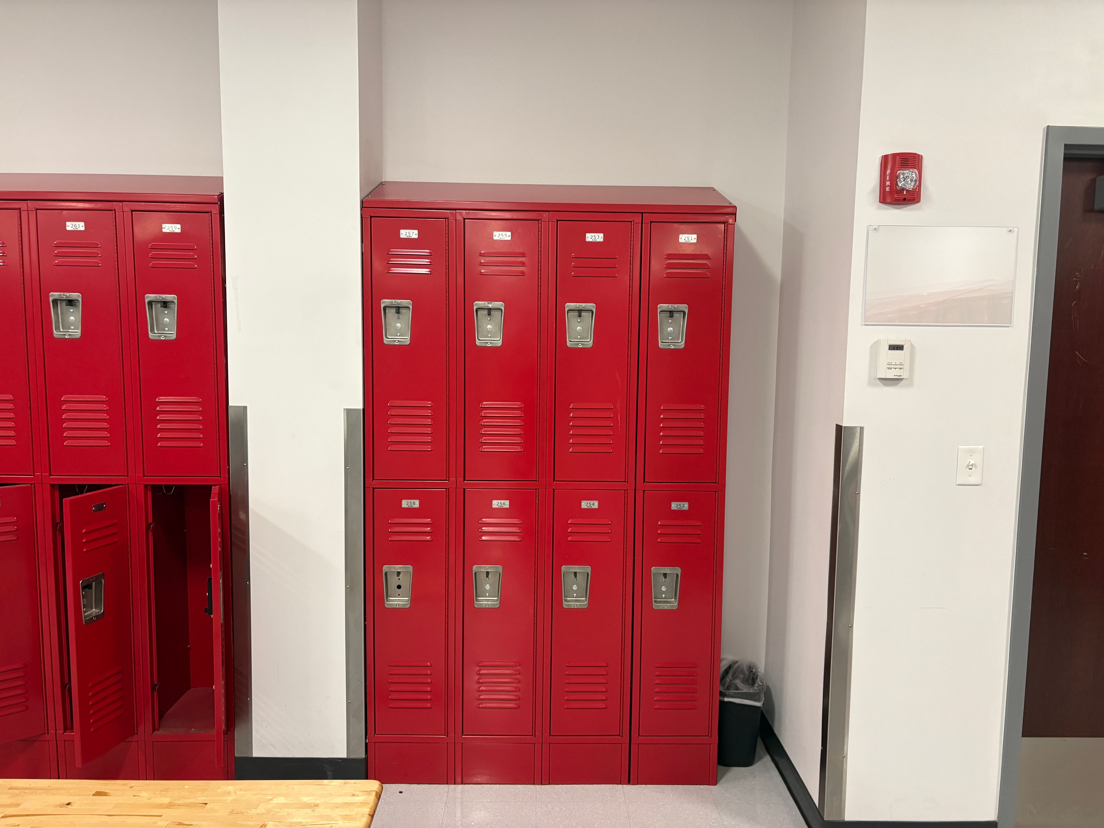 AJW Locker Set Red - Double Level Locker Layout - Document 3