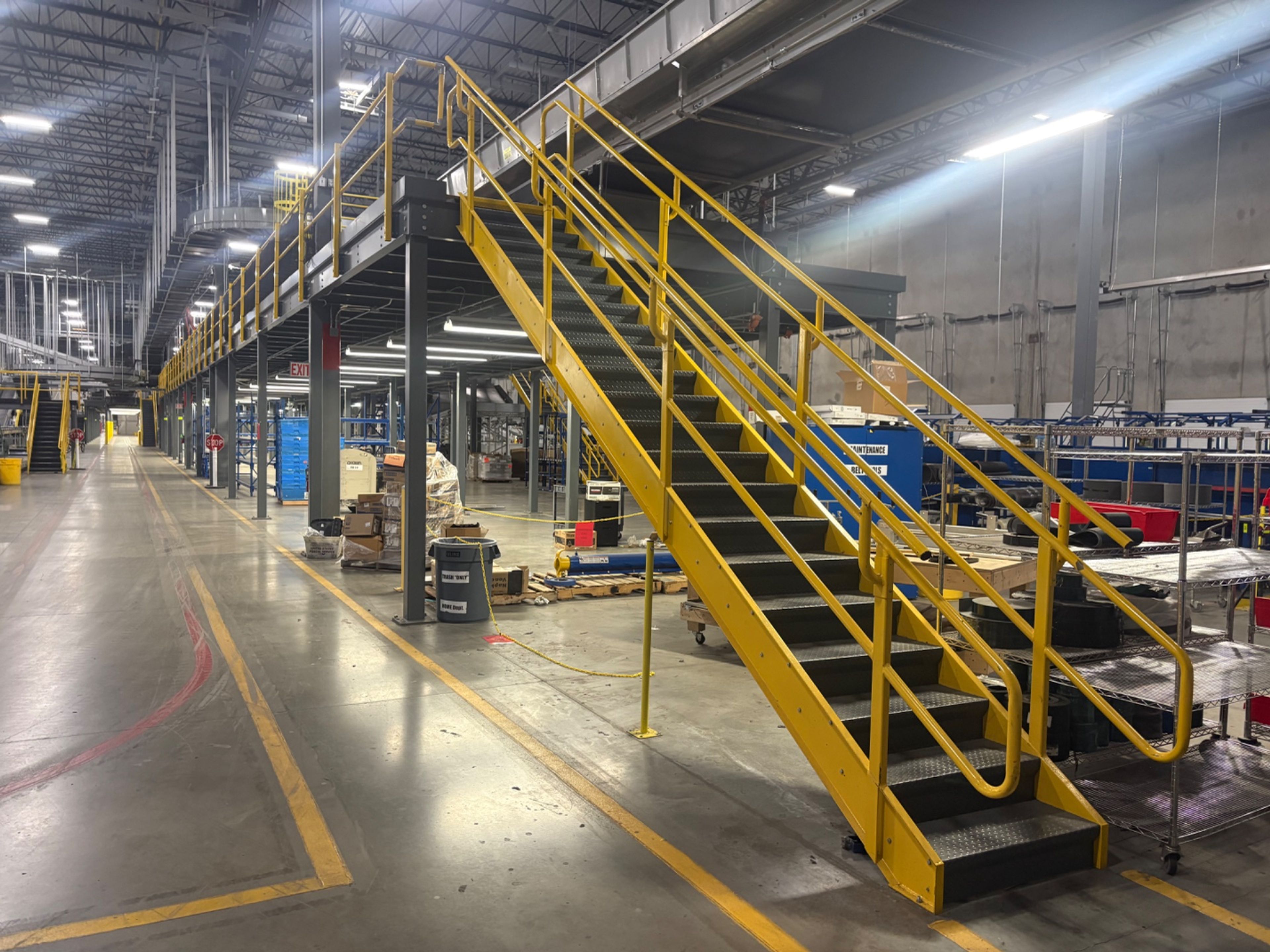 Mezzanine - 194' 8" x 12' - (2) Staircases - 10' 10" Clearance