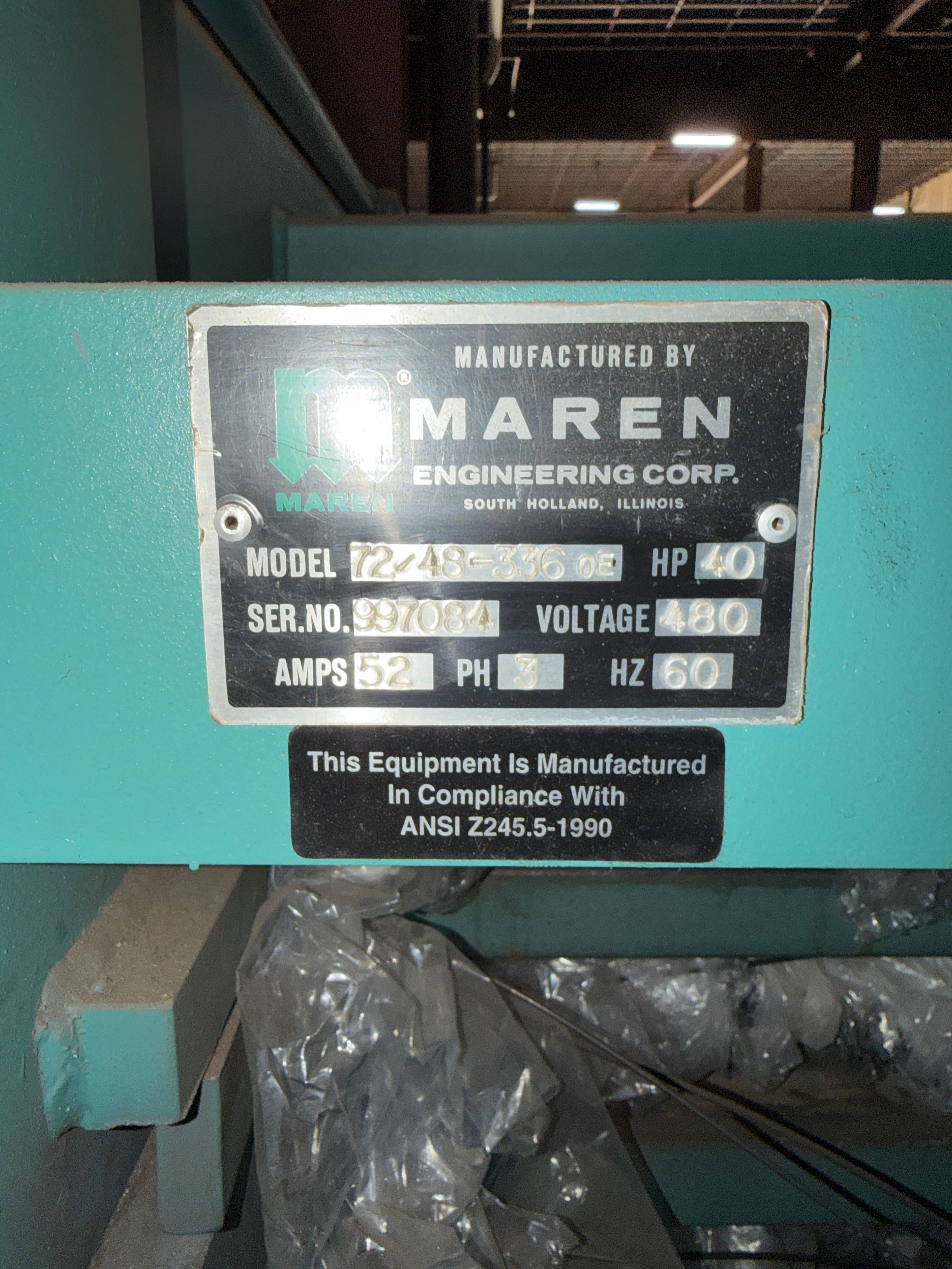 Maren Engineering - 40 HP Horizontal Auto-Tie Baler - 72-AE-396-0E - Document 5