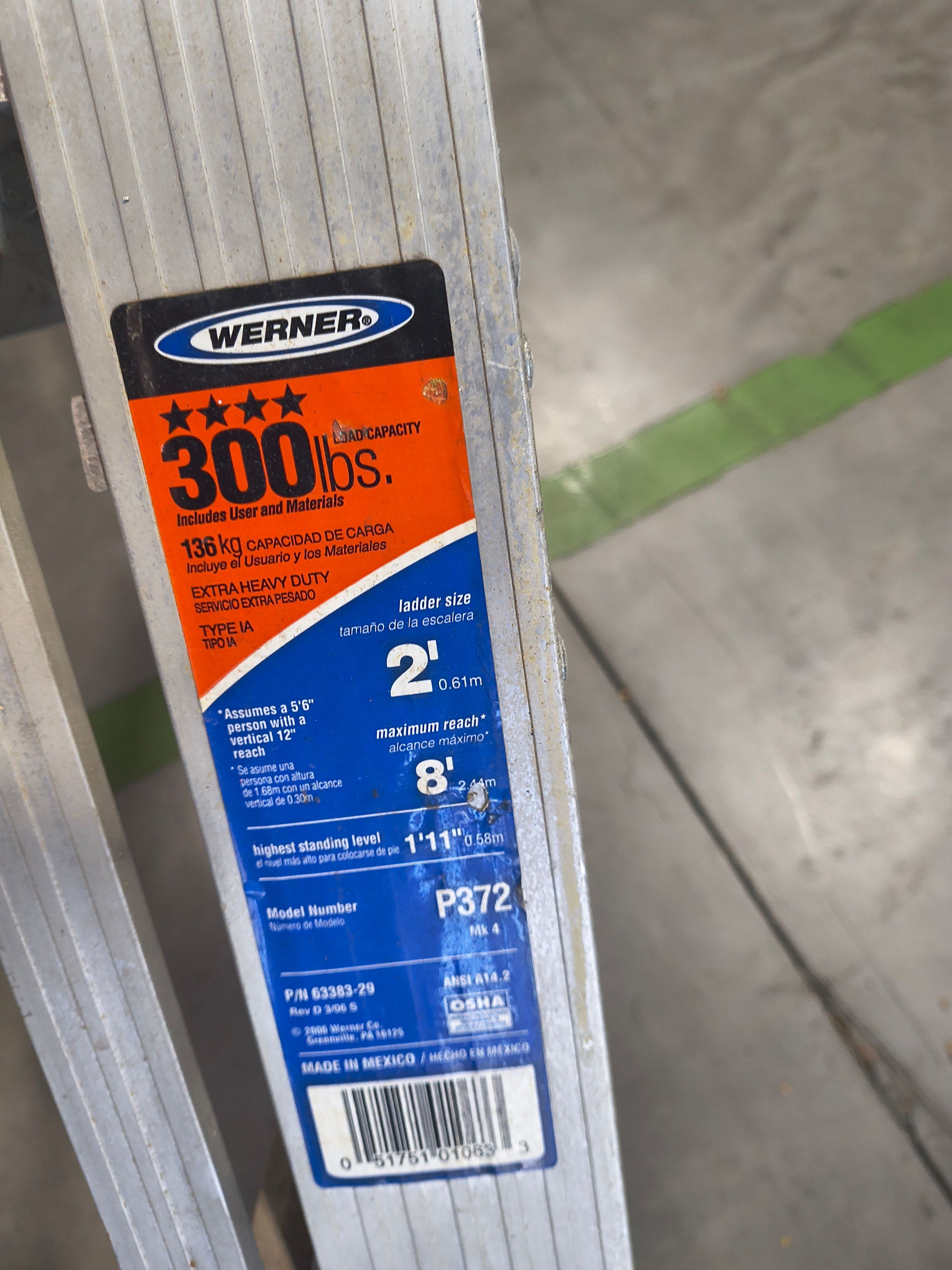 Ladder 4' Aluminum - Document 12