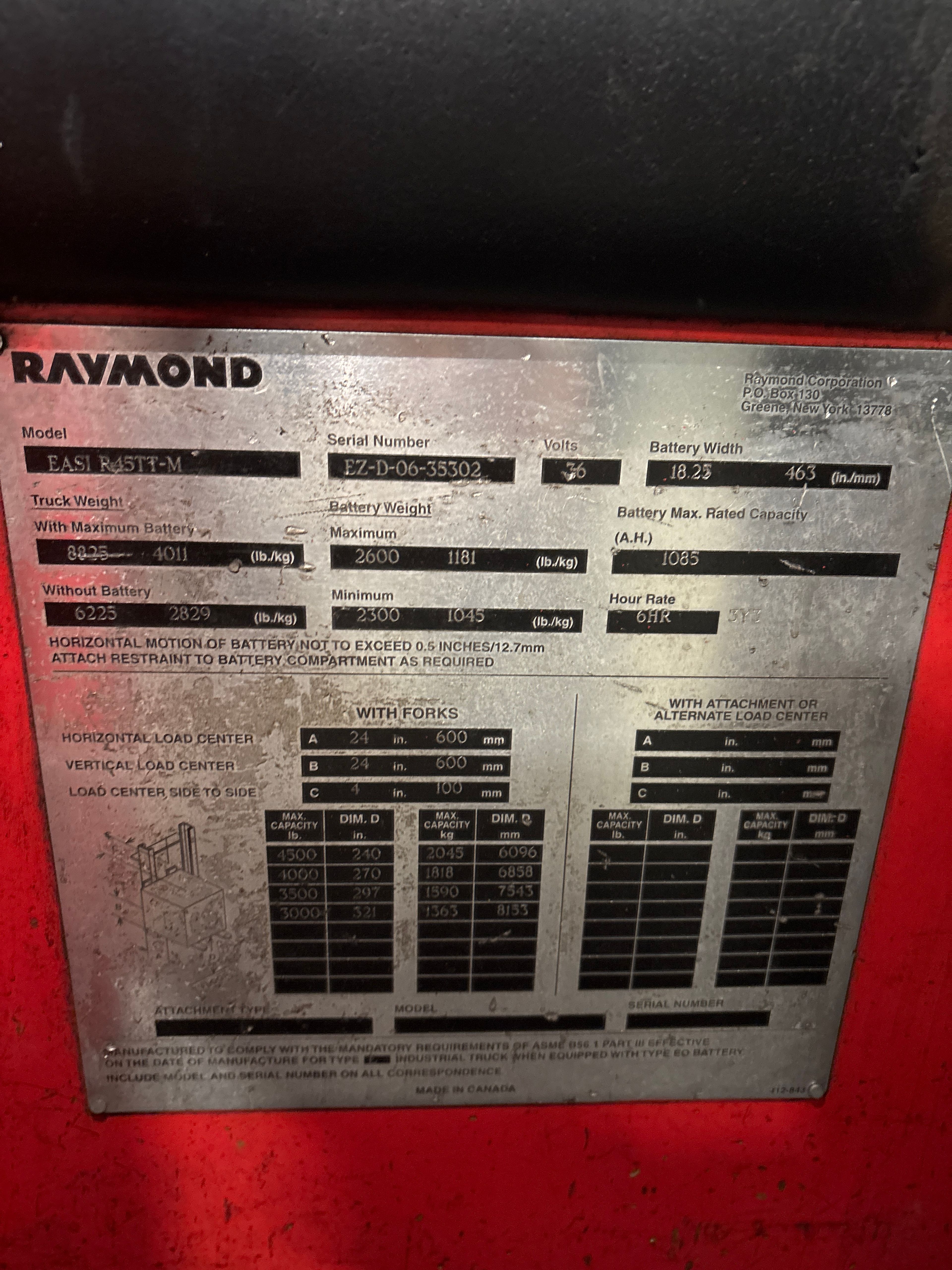 Raymond Reach Truck - Document 2