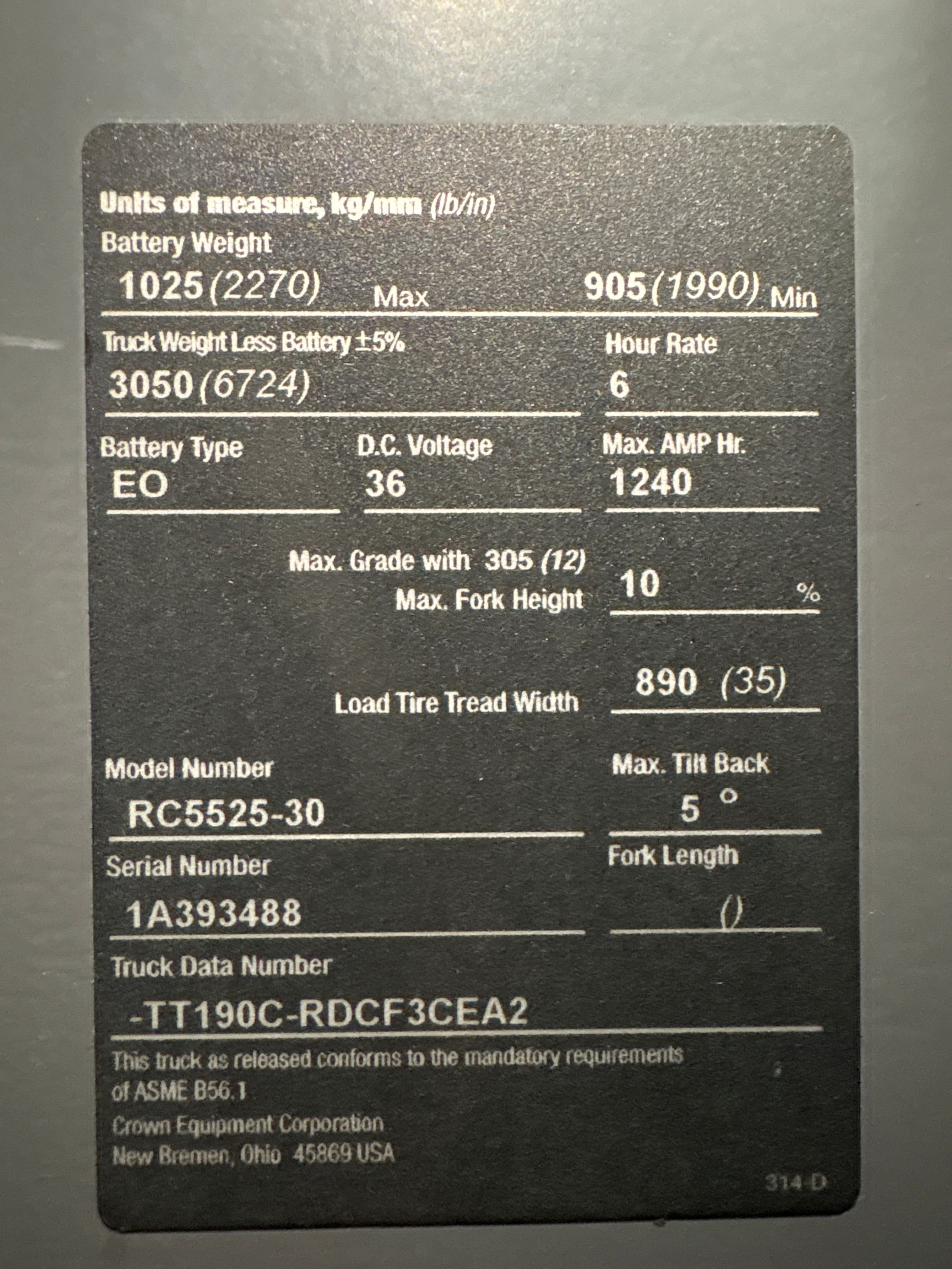 Crown Stand Up Counter Balance Forklift - Document 6