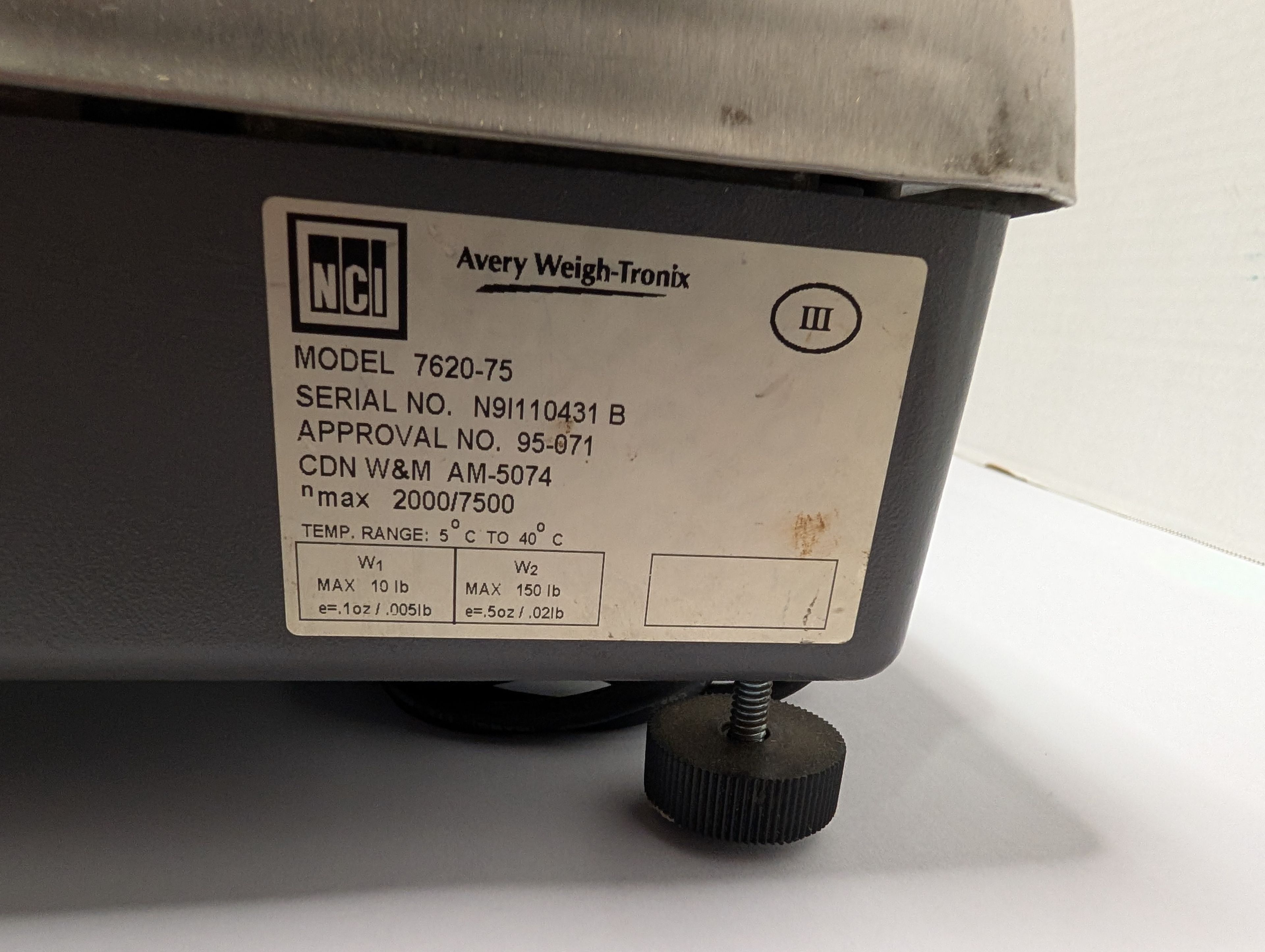 Table Scales - NCI - 12" x 12 - Document 2