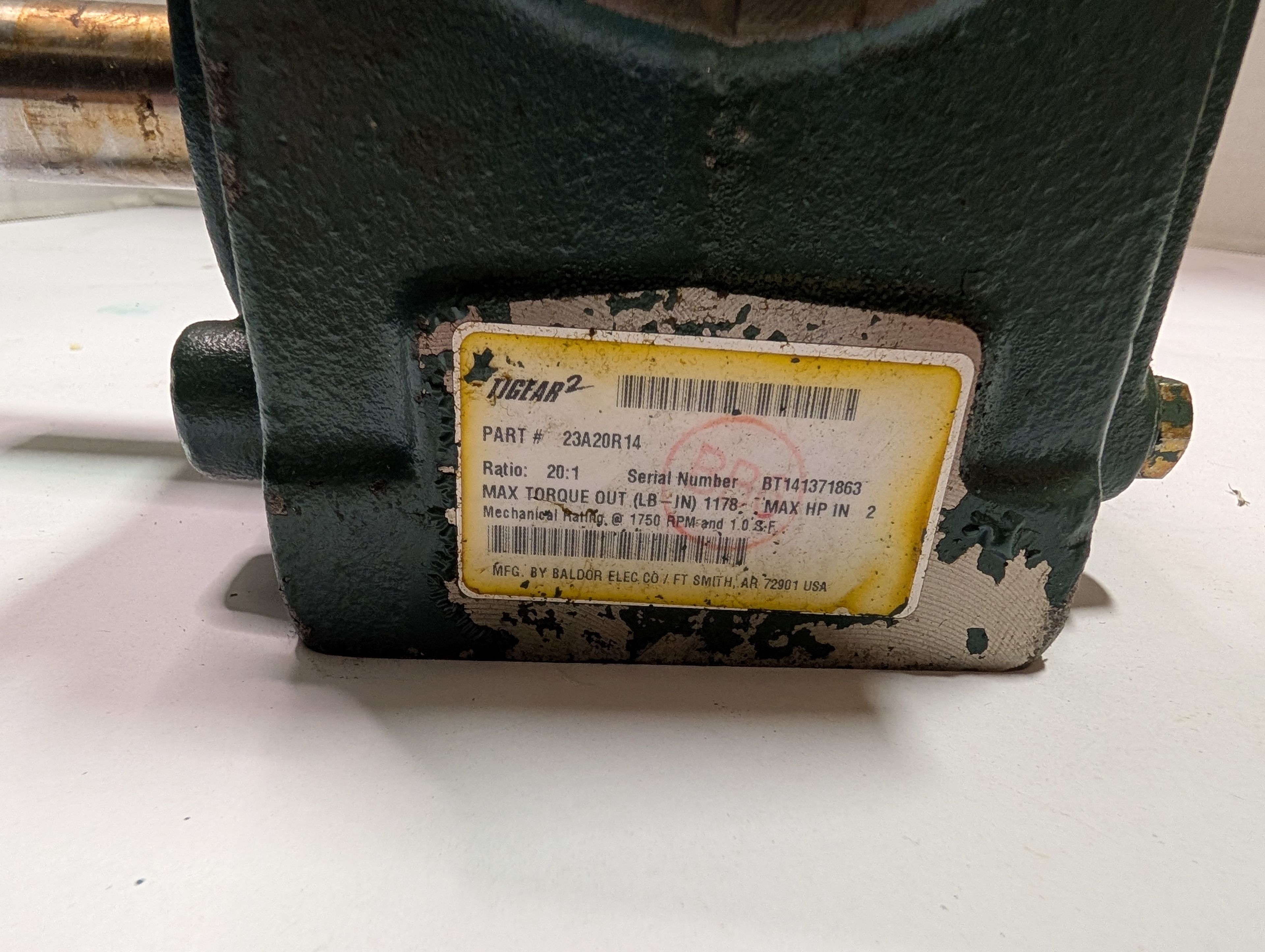 Dodge Tigear - 20:1 Gear Reducer - 23A20R14 - Document 5