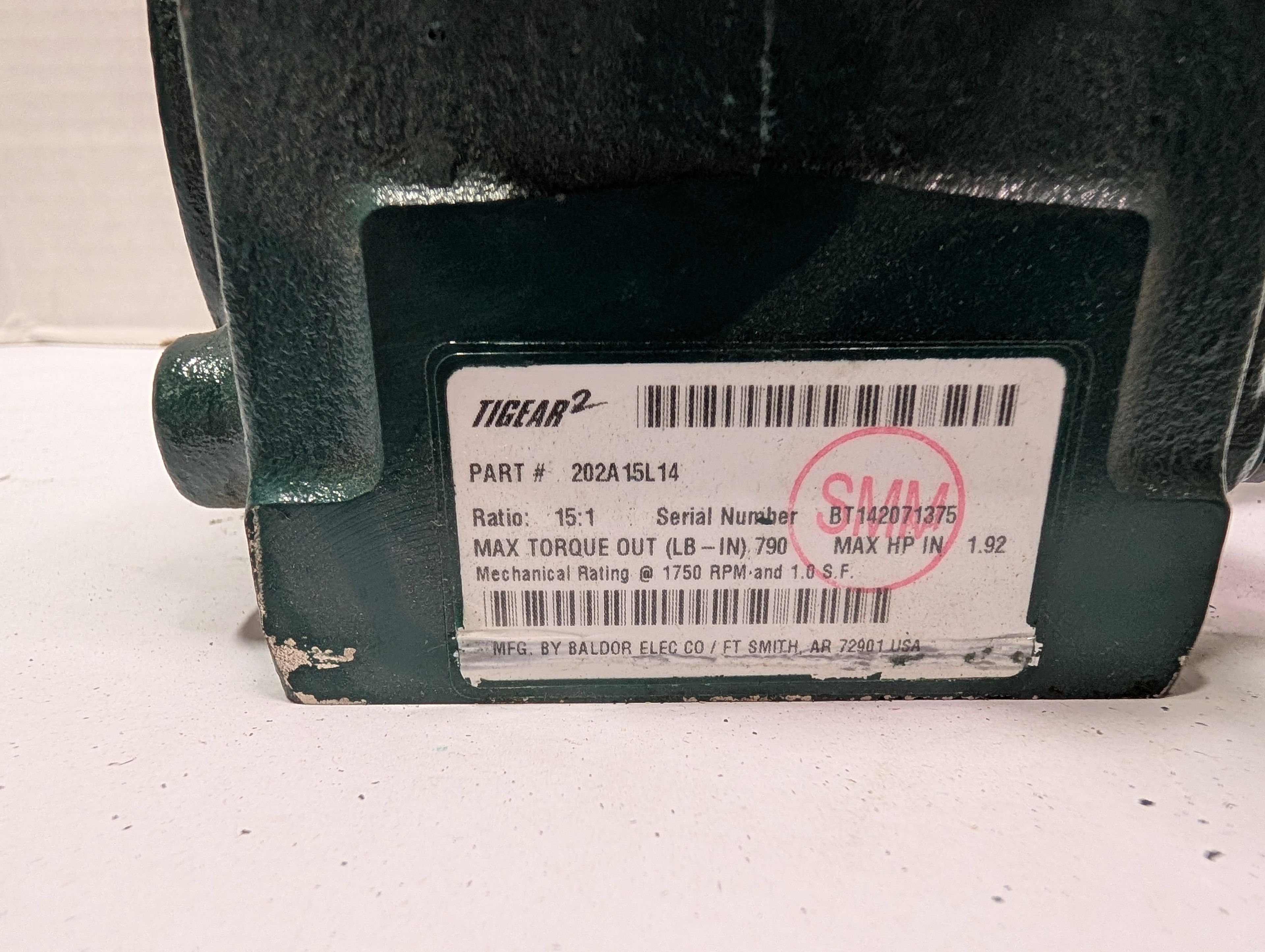 Dodge Tigear - 15:1 Gear Reducer - 202A15L14 - Document 5