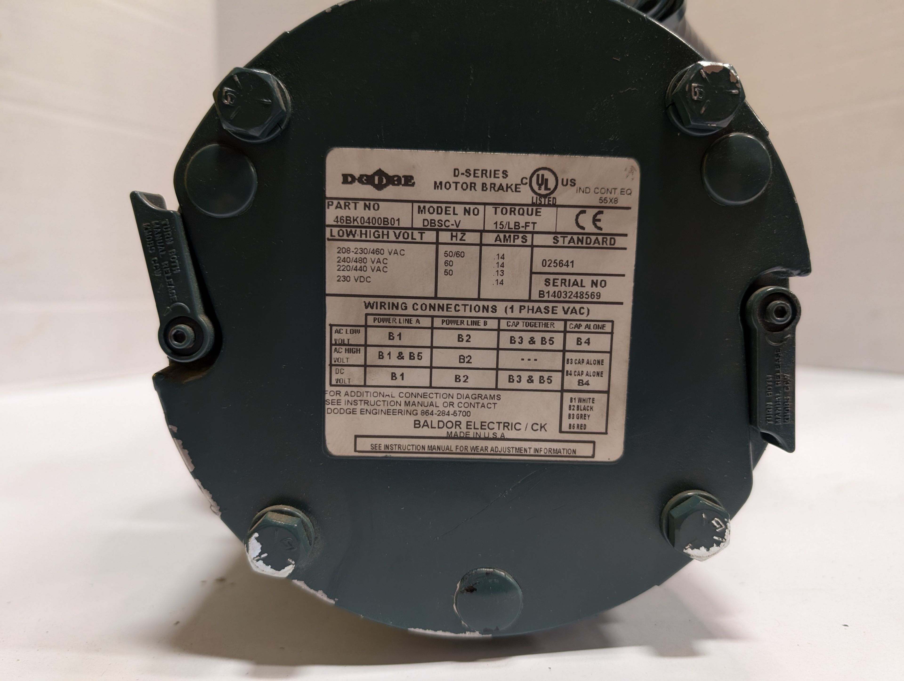 Baldor Reliance - 5 HP Electric Motor - VBM3615T-D - Document 4