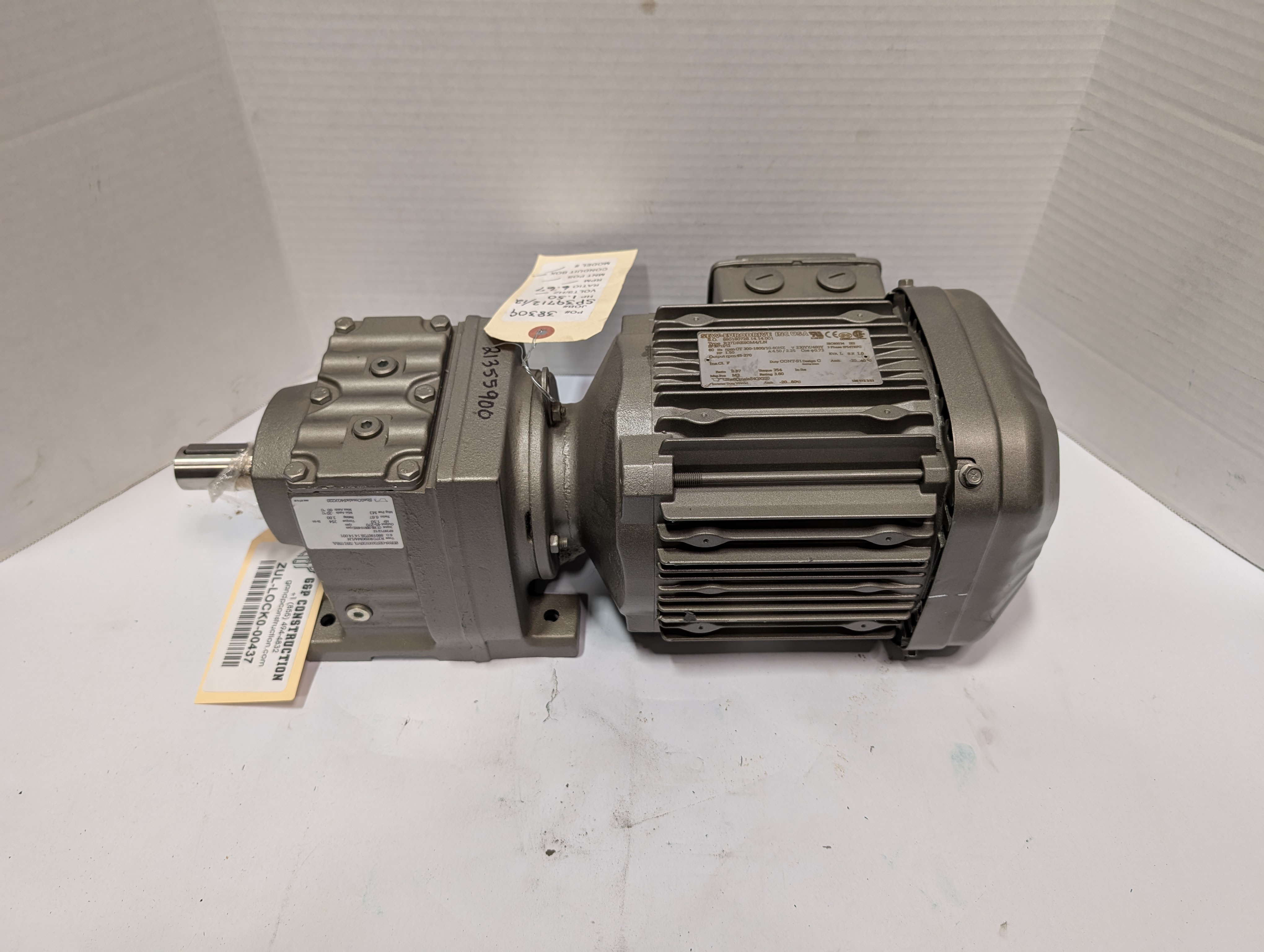 Sew-Eurodrive - 1.5 HP Electric Motor - R37DRE90M4/LN