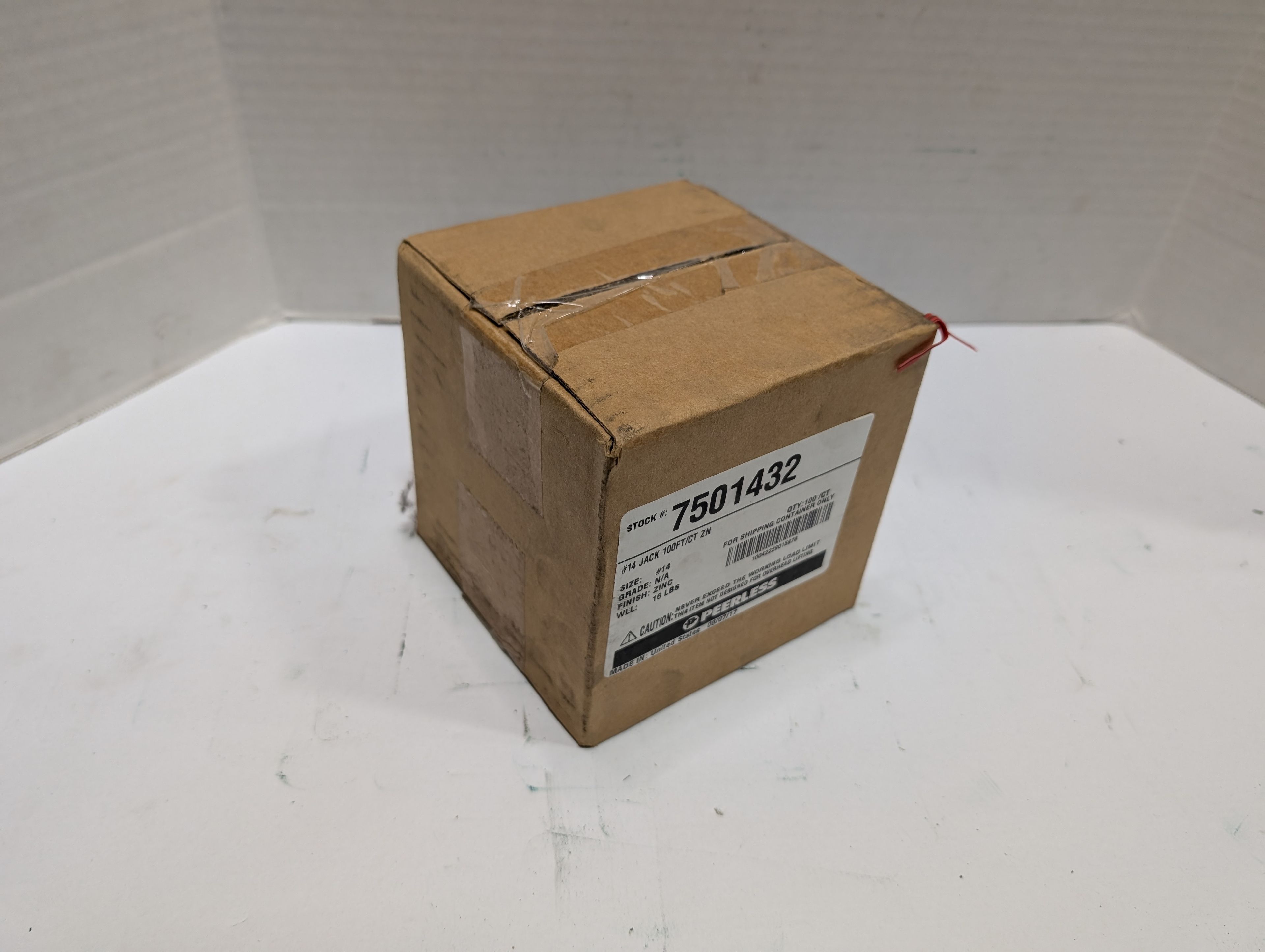 Peerless - #14 Jack Chain - 100 FT, Zinc Coded  - Document 3